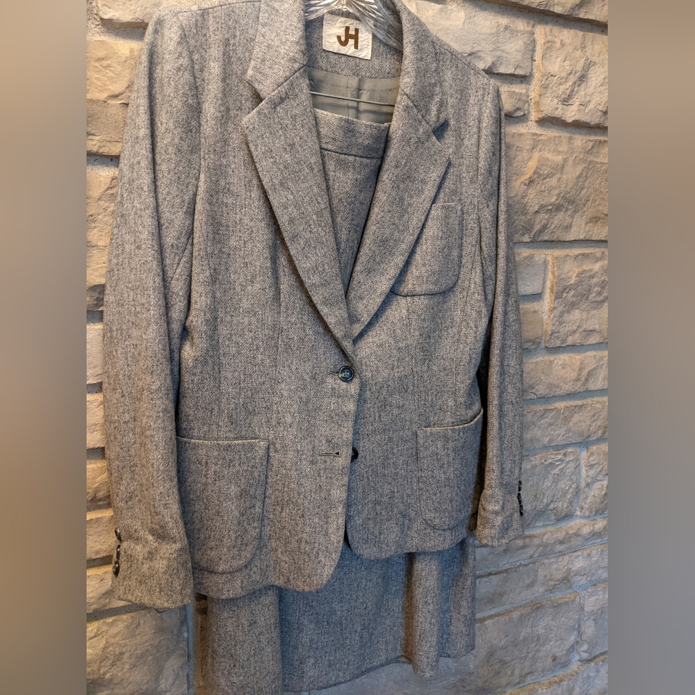 Vintage Wool Skirt Suit